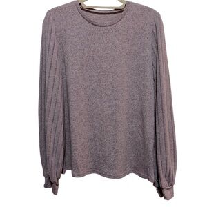 Shein - Sweater; NWOT - Size L - Pink/grey Heather, soft comfy